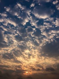 Low angle view of clouds in sky