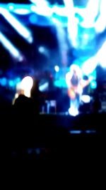 View of illuminated lights at night