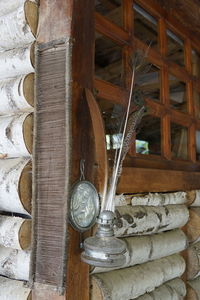 High angle view of feathers