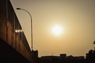 View of cityscape at sunset