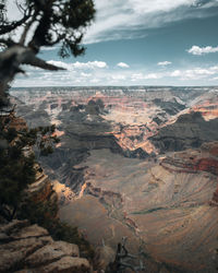 Scenic view of a canyon  against sky