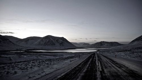 Road passing through a desert