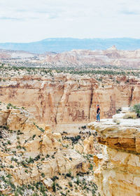 Scenic view of rock formations against sky