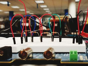 Close-up of machine part