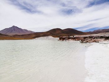 Scenic view of desert against sky