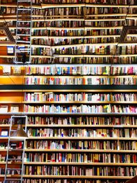 Full frame shot of books in library