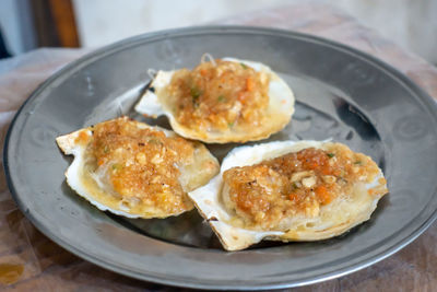 Roasted scallops at chinese night markets