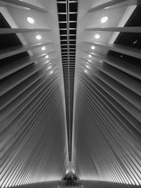 Low angle view of escalator