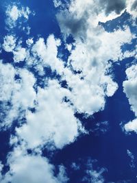 Low angle view of clouds in sky