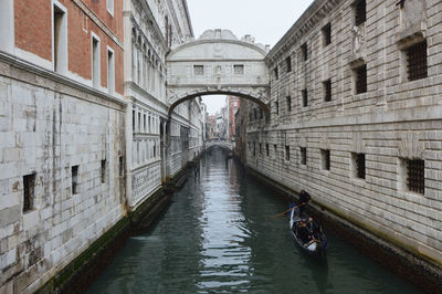 View of canal along buildings