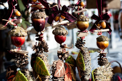 Close-up of fruits for sale in market