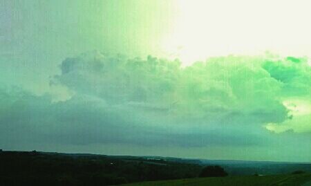 Scenic view of landscape against cloudy sky