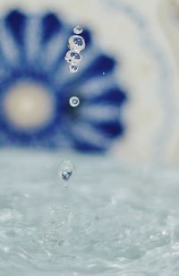 Close-up of bubbles in water