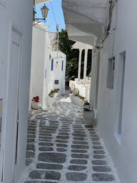 Empty alley amidst buildings in city
