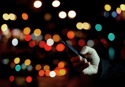 Defocused lights at night