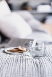 Close-up of hand on table