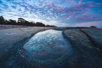 Scenic view of river against sky