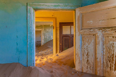 Interior of abandoned building