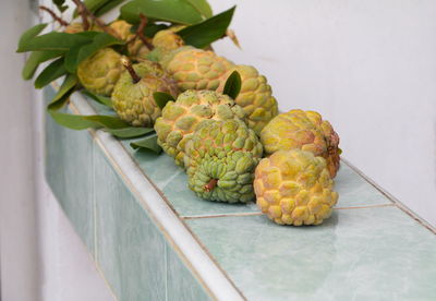 Close-up of fruits on table