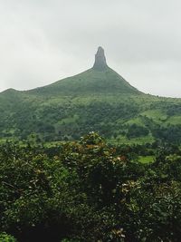 Scenic view of mountains against clear sky