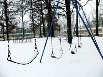 Swings in winter