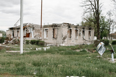 Built structure on field