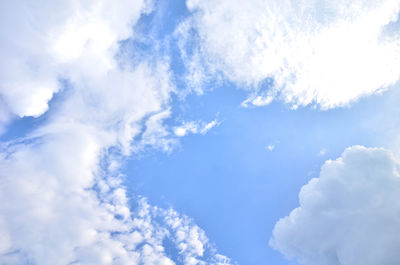 Low angle view of clouds in sky