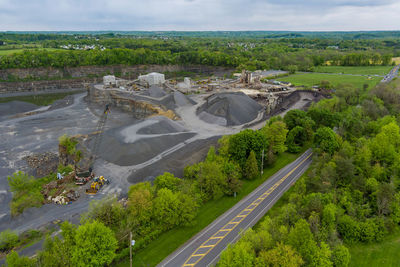 High angle view of landscape