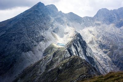 Scenic view of rocky mountains against sky