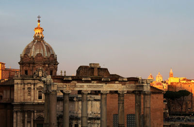 View of historic building against clear sky