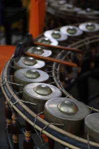 Close-up of thai musical instruments called xylophone