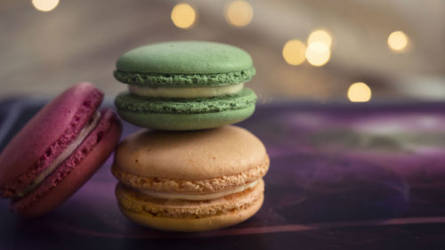 Close-up of dessert on table