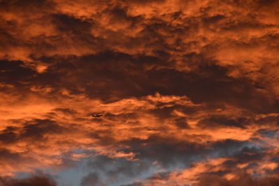 Low angle view of storm clouds in sky