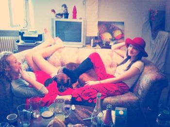 Woman looking at camera