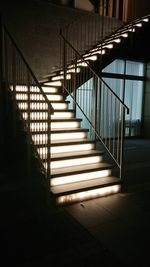 Empty staircase in building