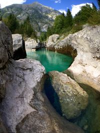 Scenic view of mountain range