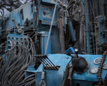 Close-up of machine part