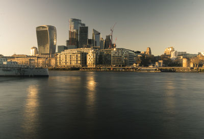 Bridge over river in city