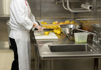 Man working in kitchen