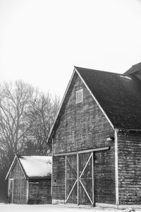 Exterior of house against clear sky