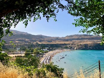 High angle view of city