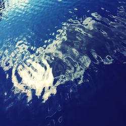 High angle view of rippled water