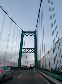 View of suspension bridge