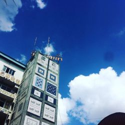 Low angle view of buildings against sky