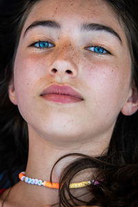 Close-up portrait of a young woman