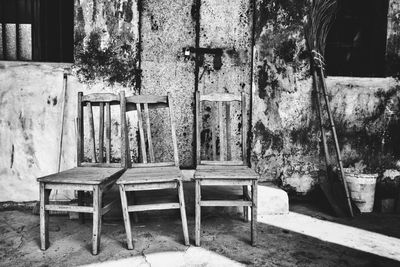 Chairs on floor
