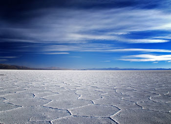 Scenic view of landscape against cloudy sky