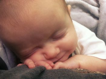 Close-up of baby sleeping