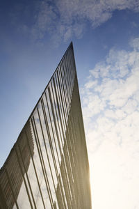 Low angle view of modern buildings against sky