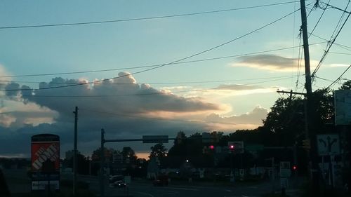 Cars on cloudy day